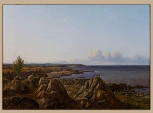 Østerlarsker község látképe alkotó: Vilhelm Petersen