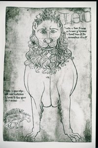 Ms Fr 19093 fol.24v Lion and Porcupine (fax)