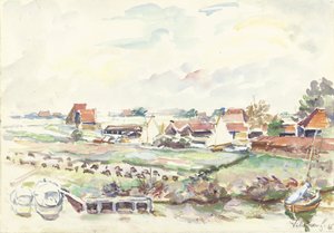 Táj Frízföldön alkotó: Villeboeuf