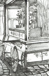 Kosár a Cheers Bar Bostonon kívül, USA, 2003, (Tinta papíron) alkotó: Vincent Alexander Booth