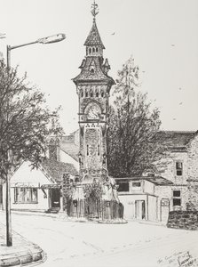 Óratorony, Hay on Wye, 2007, (Tinta papíron) alkotó: Vincent Alexander Booth