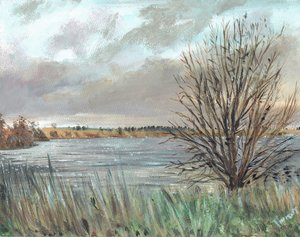 Fannyside Loch, 2009, (akril, vászon táblán) alkotó: Vincent Alexander Booth