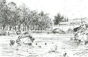 Kingston Bridge London, 2004, (Tinta papíron) alkotó: Vincent Alexander Booth