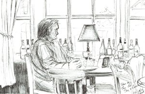 Férfi egy kocsmában étkezés után, 2006 alkotó: Vincent Alexander Booth