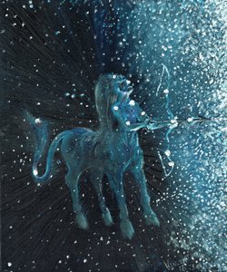 Nyilas csillagjegy, 2016, (olaj, vászon tábla) alkotó: Vincent Alexander Booth