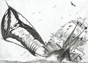 Storm Creators Archipelago Sea, 2017, (Tinta, papír) alkotó: Vincent Alexander Booth