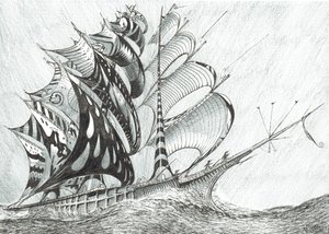 Storm Creators Caribbean Sea, 2017, (Tinta, papír) alkotó: Vincent Alexander Booth