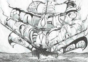 Storm Creators Kelet-Szibériai-tenger, 2017, (tinta papírra) alkotó: Vincent Alexander Booth