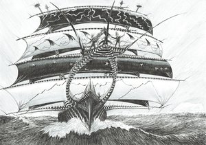 Storm Creators King Haakon VII Sea, 2017, (tinta papíron) alkotó: Vincent Alexander Booth