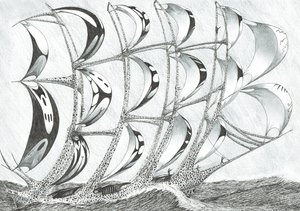Storm Creators Laccadive Sea, 2017, (tinta papírra) alkotó: Vincent Alexander Booth