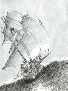 Storm Creators Molucca Sea, 2017, (tinta papírra) alkotó: Vincent Alexander Booth