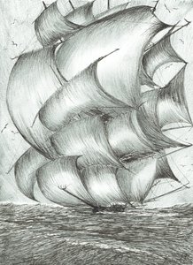 Storm Creators Sea of Ohotsk, 2017, (Tinta papíron) alkotó: Vincent Alexander Booth