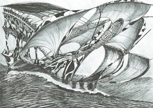 Storm Creators Tasman-tenger, 2017, (tinta papíron) alkotó: Vincent Alexander Booth