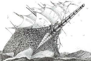 Storm Creators Wellington Strait, 2023 (tinta és ceruza papíron) alkotó: Vincent Alexander Booth