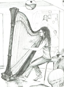 The Harpist 8th day cafe Manchester, 2007 alkotó: Vincent Alexander Booth