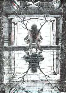 15. oldal, The Castle in the Forest of Findhorn, 2006, (tintával papíron) alkotó: Vincent Alexander Booth