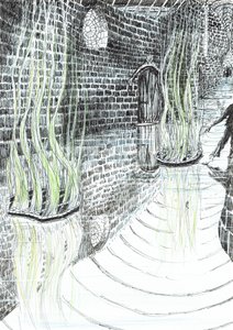 29. oldal, The Castle in the Forest of Findhorn, 2006, (tinta papíron) alkotó: Vincent Alexander Booth