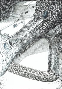 31. oldal, The Castle in the Forest of Findhorn, 2006, (tinta, papír) alkotó: Vincent Alexander Booth