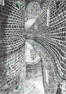 35. oldal, The Castle in the Forest of Findhorn, 2006, (tintával, papíron) alkotó: Vincent Alexander Booth