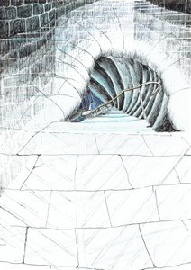 45. oldal, The Castle in the Forest of Findhorn, 2006, (tinta papíron) alkotó: Vincent Alexander Booth