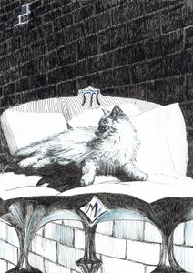 52. oldal, The Castle in the Forest of Findhorn, 2006, (tinta papíron) alkotó: Vincent Alexander Booth