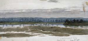 At Hotel, Fort Leavenworth, Kansas, Missouri River, 1869. június 8. (akvarell)