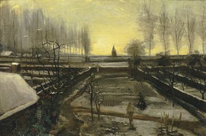 A plébánia kertje Nuenenben a hóban, 1885. alkotó: Vincent van Gogh