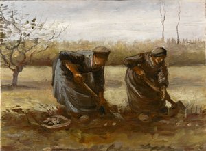 Két krumplit ásó parasztasszony, 1885. alkotó: Vincent van Gogh