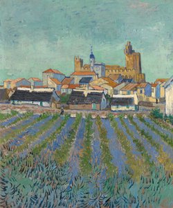 Saintes-Maries-de-la-Mer látképe, 1888. alkotó: Vincent van Gogh