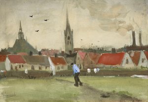 Hágai kilátás Nieuwe Kerkkel, 1882. alkotó: Vincent van Gogh