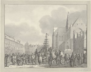 A franciák érkezése a haarlemi Grote Markt-ra, 1795