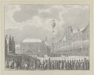 A Stadt-tulajdon eltörlése a haarlemi Grote Markt-on, 1795