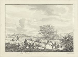 Katonai tábor az Overveen melletti dűnékben 1803 júliusában A tábor Overveen közelében, 1803 júliusában (cím az objektumon)