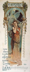 A Theatre de Monte Carlo-ban 1898-ban megzenésített „Messaline” című vers előadását reklámozó plakát (színes litó) alkotó: Vincent Lorant-Heilbronn