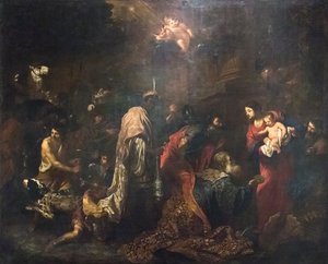 A mágusok imádása (olaj, vászon) alkotó: Vincent Malo