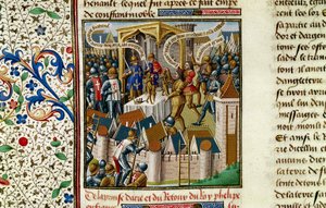 The Capture of Acre, c1191, 15. század alkotó: Vincent of Beauvais