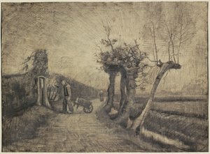 Út a nueneni plébánia kertje mögött alkotó: Vincent van Gogh (signed by artist)