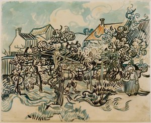 Régi szőlőhegy egy gazda feleségével alkotó: Vincent van Gogh