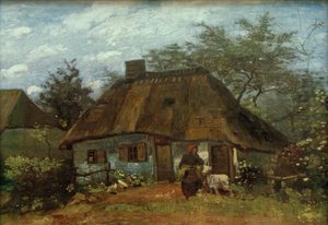 Parasztház és nő kecskével alkotó: Vincent van Gogh