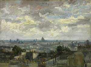 Kilátás Párizsra. 1886 alkotó: Vincent van Gogh