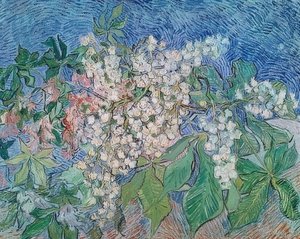 Virágzó gesztenye ágak. 1890 alkotó: Vincent van Gogh