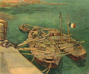 Hajók a Rhône-n, 1888. augusztus, 1947. alkotó: Vincent van Gogh