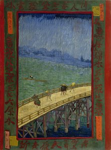 Híd az esőben (Hiroshige nyomán) alkotó: Vincent van Gogh