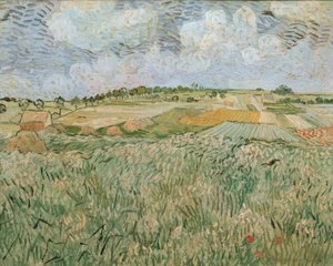 Az auversi síkság esőfelhőkkel alkotó: Vincent van Gogh