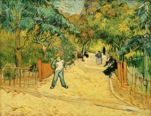 Bejárat az arles-i parkba sétálókkal alkotó: Vincent van Gogh