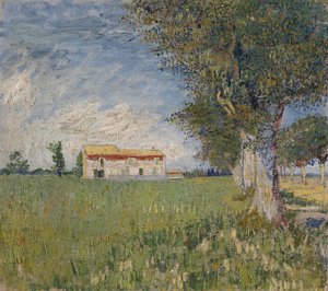 Parasztház búzamezőn alkotó: Vincent van Gogh