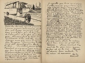 Vincent van Gogh 1888. március 18-án Emile Bernardnak írt levelének fakszimiléje Julius Meier-Graefe "Vincent van Gogh" című, 1912-ben megjelent könyvéből (nyomtatás). alkotó: Vincent van Gogh