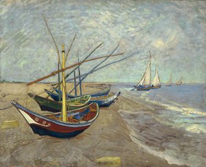 Halászhajók Les Saintes-Maries-de-la-Mer tengerpartján alkotó: Vincent van Gogh