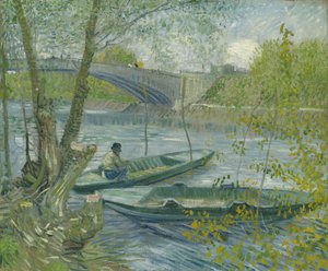 Horgászat tavasszal, a Pont de Clichy alkotó: Vincent van Gogh