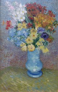 Virágok kék vázában, 1887 körül (olaj, vászon) alkotó: Vincent van Gogh